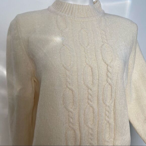 Alfred Dunner Mock Neck Cable Knit Sweater - Picture 5 of 10